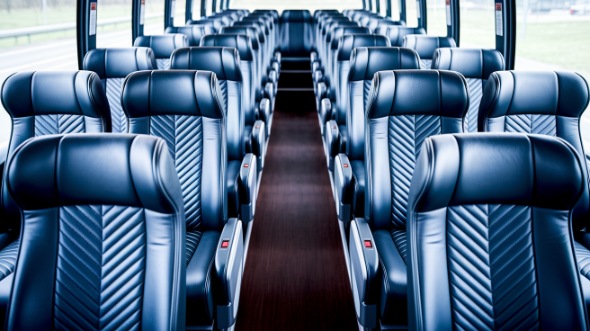 naperville 50 passenger charter bus inside