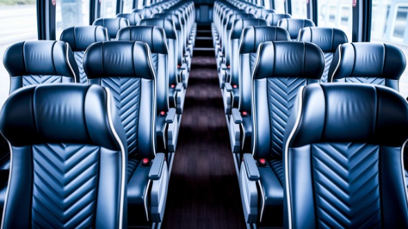 naperville 54 passenger charter bus inside
