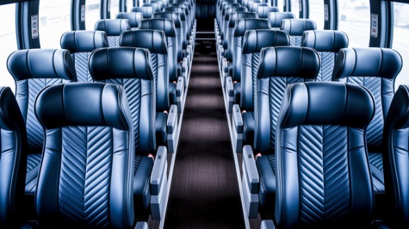 naperville 55 passenger charter bus inside