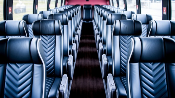 naperville 56 passenger charter bus inside