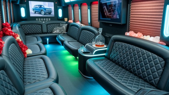 naperville party bus rental interior